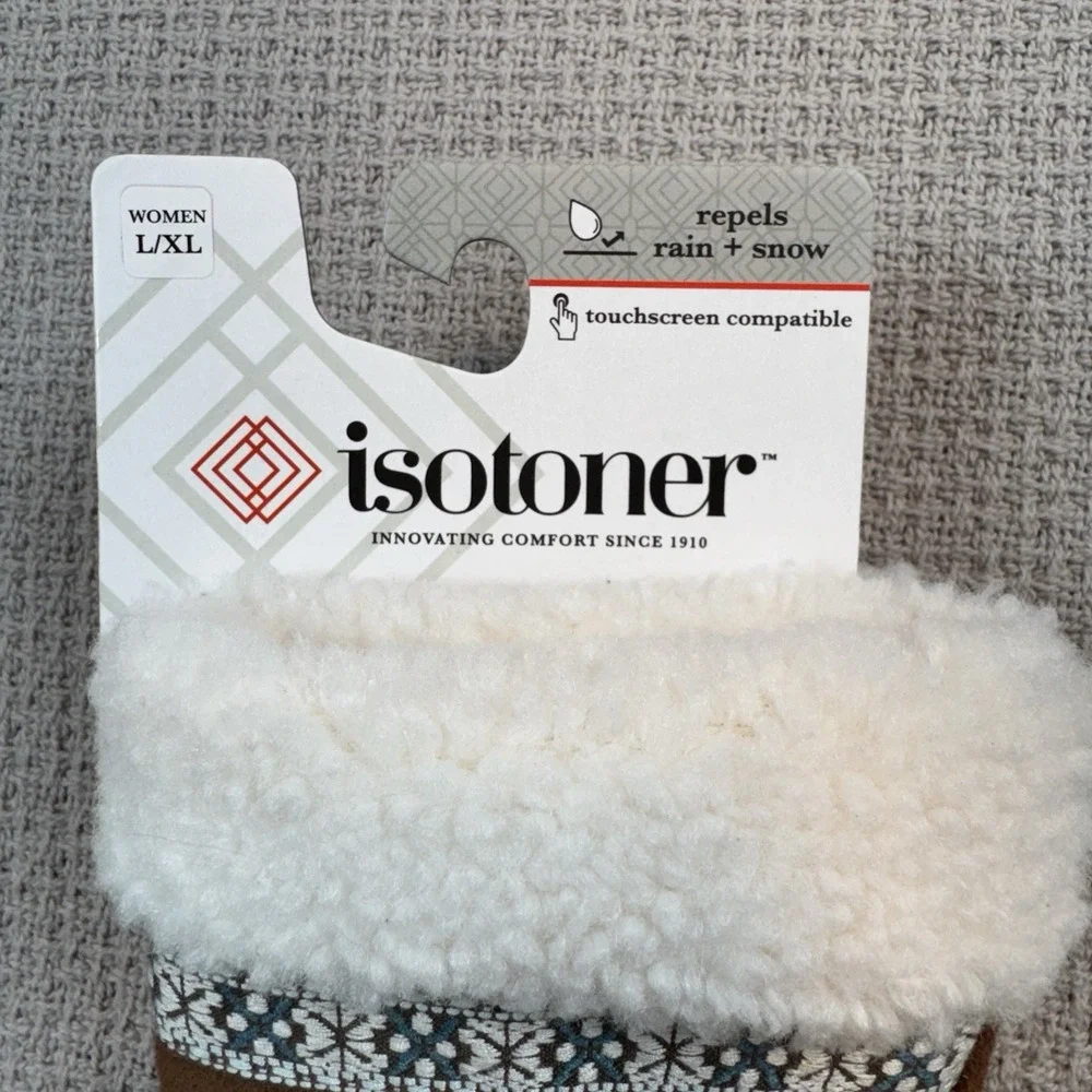 isotoner Women's Gloves L/XL Repels rain/snow touchscreen compatible NEW